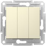 SCHNEIDER SDN0300647 SEDNA Triple switch, beige