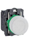 SCHNEIDER XB5AA15C1 Harmony complete plastic pushbutton, Ø22, return, 1NO + 1NC, white, white ring