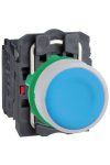 SCHNEIDER XB5AA65C1 Harmony complete plastic pushbutton, Ø22, return, 1NO + 1NC, blue, white ring