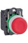 SCHNEIDER XB5AL42C1 Harmony complete plastic pushbutton, Ø22, protruding, return, 1NC, red, white ring