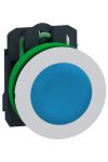 SCHNEIDER XB5FA61C1 Complete plastic pushbutton recessed in Harmony panel, Ø30, return, 1NO, blue, white ring