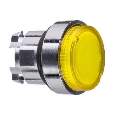 SCHNEIDER ZB4BW183 Harmony fém világító nyomógomb fej, Ø22, visszatérő, LED-es, kiemelkedő, sárga