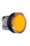 SCHNEIDER ZB4BW3537 Harmony fém világító nyomógomb fej, Ø22, visszatérő, beépített LED-hez, narancssárga, fekete perem