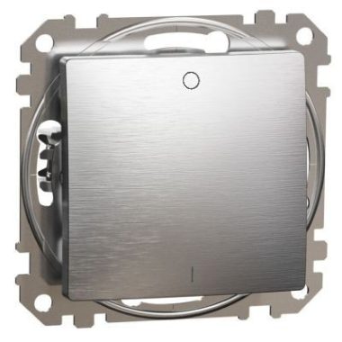 SCHNEIDER SDD170102 ÚJ SEDNA Kétpólusú kapcsoló, rugós bekötés, 10AX, (102), szálcsiszolt ezüst