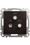 SCHNEIDER SDD181481S ÚJ SEDNA TV/SAT/SAT aljzat, végzáró, 4 dB, wenge