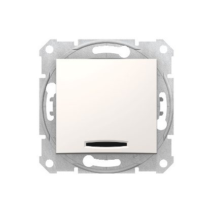   SCHNEIDER SDN1600123 SEDNA Single-pole clamp with blue indicator light, spring-cage connection, 10A, cream