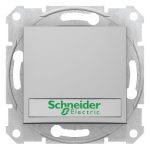   SCHNEIDER SDN1600360 SEDNA Single-pole presser with blue indicator light, label holder, spring-cage connection, 10A, aluminum