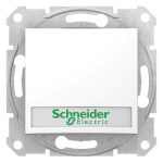   SCHNEIDER SDN1700421 SEDNA Single-pole presser with blue indicator light, label holder, spring-cage connection, 10A, white