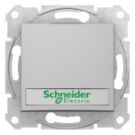   SCHNEIDER SDN1700460 SEDNA Single-pole presser with blue indicator light, label holder, spring-cage connection, 10A, aluminum