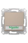 SCHNEIDER SDN1700468 SEDNA Single-pole presser with blue indicator light, label holder, spring-cage connection, 10A, titanium