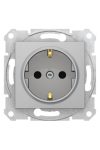 SCHNEIDER SDN3000160 SEDNA 2P + F socket with child protection, screw connection, 16A, aluminum