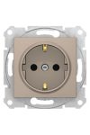 SCHNEIDER SDN3000168 SEDNA 2P + F socket with child protection, screw connection, 16A, titanium