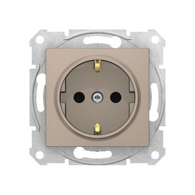 SCHNEIDER SDN3000168 SEDNA 2P+F dugalj csatlakozóaljzat gyermekvédelemmel, csavaros bekötés, 16A, titánium