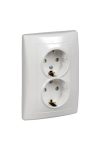 SCHNEIDER SDN3000421 SEDNA 2x2P + F socket with child protection, screw connection, 16A, white