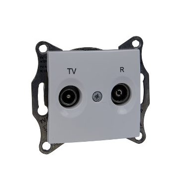 SCHNEIDER SDN3301321 SEDNA TV / R socket, through, 8 dB, white