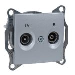   SCHNEIDER SDN3301360 SEDNA TV / R socket, through, 8 dB, aluminum