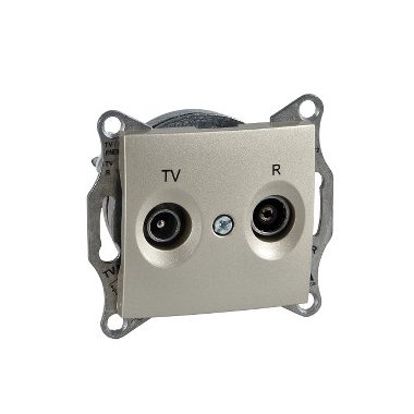 SCHNEIDER SDN3301368 SEDNA TV / R socket, through, 8 dB, titanium