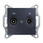   SCHNEIDER SDN3301370 SEDNA TV / R socket, through, 8 dB, graphite