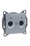 SCHNEIDER SDN3301660 SEDNA TV / R socket, terminal block, 1 dB, aluminum