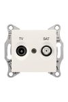 SCHNEIDER SDN3401223 SEDNA TV / SAT socket, through, 8 dB, cream