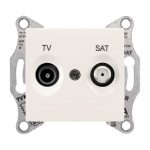   SCHNEIDER SDN3401223 SEDNA TV / SAT socket, through, 8 dB, cream