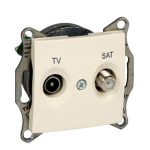   SCHNEIDER SDN3401247 SEDNA TV / SAT socket, through, 8 dB, beige