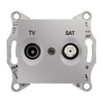   SCHNEIDER SDN3401260 SEDNA TV / SAT socket, through, 8 dB, aluminum