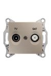 SCHNEIDER SDN3401268 SEDNA TV / SAT socket, through, 8 dB, titanium