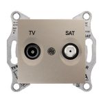   SCHNEIDER SDN3401268 SEDNA TV / SAT socket, through, 8 dB, titanium