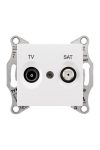 SCHNEIDER SDN3401621 SEDNA TV/SAT aljzat, végzáró, 1 dB, fehér