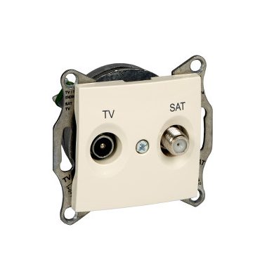 SCHNEIDER SDN3401647 SEDNA TV / SAT socket, terminal block, 1 dB, beige