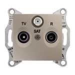   SCHNEIDER SDN3501268 SEDNA TV / R / SAT socket, through, 8 dB, titanium