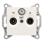   SCHNEIDER SDN3501323 SEDNA TV / R / SAT socket, end cap, 1 dB, cream