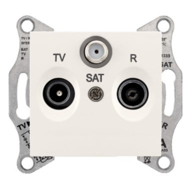 SCHNEIDER SDN3501323 SEDNA TV / R / SAT socket, end cap, 1 dB, cream