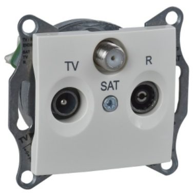 SCHNEIDER SDN3501347 SEDNA TV / R / SAT socket, terminal block, 1 dB, beige