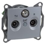   SCHNEIDER SDN3501360 SEDNA TV / R / SAT socket, terminal block, 1 dB, aluminum