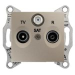   SCHNEIDER SDN3501368 SEDNA TV / R / SAT socket, terminal block, 1 dB, titanium