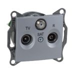   SCHNEIDER SDN3501460 SEDNA TV / R / SAT socket, through, 4 dB, aluminum