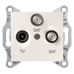   SCHNEIDER SDN3502123 SEDNA TV / SAT / SAT socket, end cap, 1 dB, cream