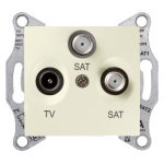   SCHNEIDER SDN3502147 SEDNA TV / SAT / SAT socket, terminal block, 1 dB, beige