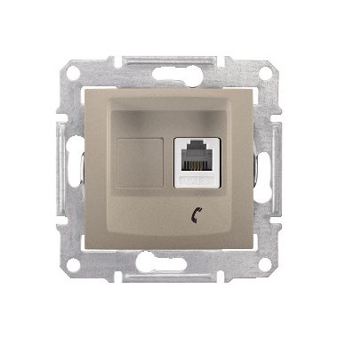 SCHNEIDER SDN4101168 SEDNA 1xRJ11 socket, titanium