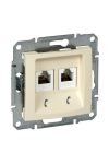 SCHNEIDER SDN4201147 SEDNA 2xRJ11 socket, beige