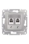 SCHNEIDER SDN4201160 SEDNA 2xRJ11 socket, aluminum