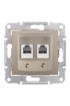 SCHNEIDER SDN4201168 SEDNA 2xRJ11 socket, titanium