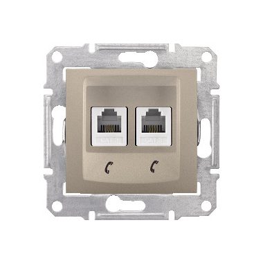 SCHNEIDER SDN4201168 SEDNA 2xRJ11 socket, titanium