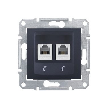 SCHNEIDER SDN4201170 SEDNA 2xRJ11 socket, graphite