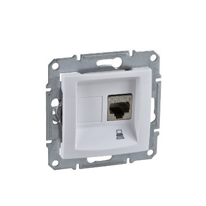 SCHNEIDER SDN4300121 SEDNA 1xRJ45 Cat5e UTP socket, white