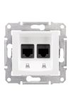 SCHNEIDER SDN4400121 SEDNA 2xRJ45 Cat5e UTP socket, white