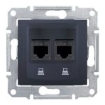 SCHNEIDER SDN4400170 SEDNA 2xRJ45 Cat5e UTP socket, graphite