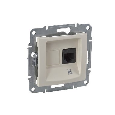 SCHNEIDER SDN4500147 SEDNA 1xRJ45 Cat5e STP socket, beige